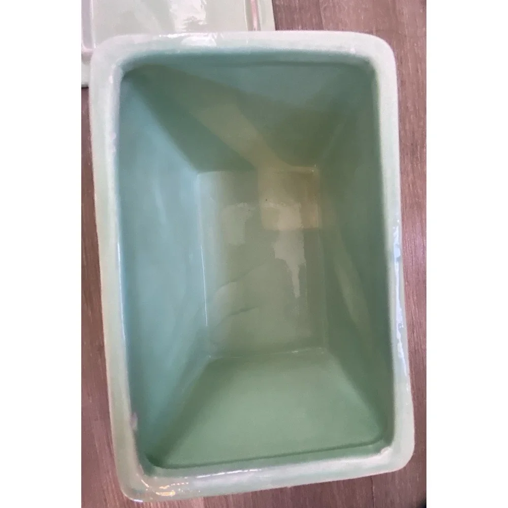 Sur La Table Salt Box Italian‎ Ceramic Lid Sale Antica Italy Biscotti Green Mint